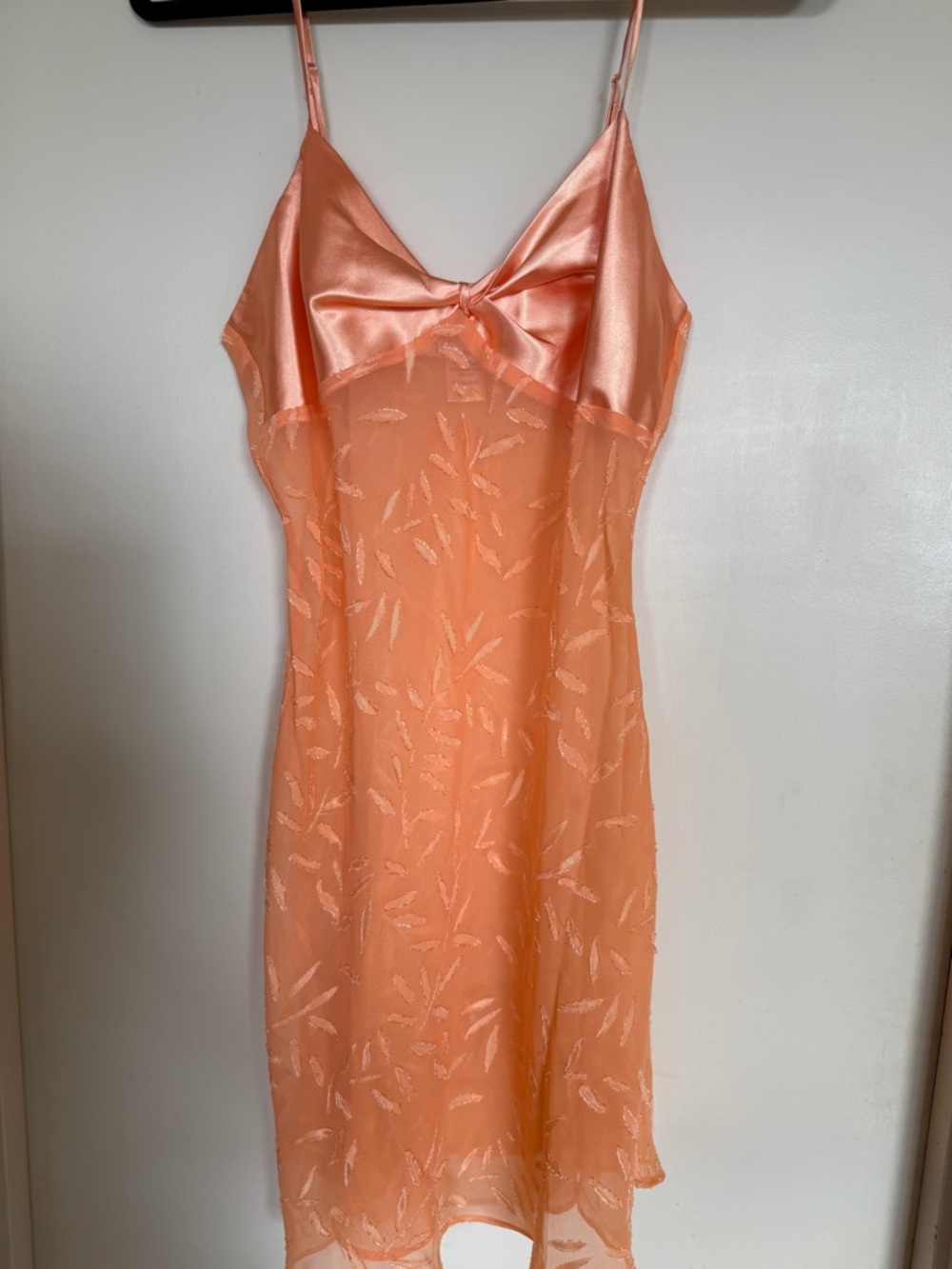 La Vie en Rose Peach Sheer Babydoll Nightgown Robe Set M Y2K - Picture 5 of 11